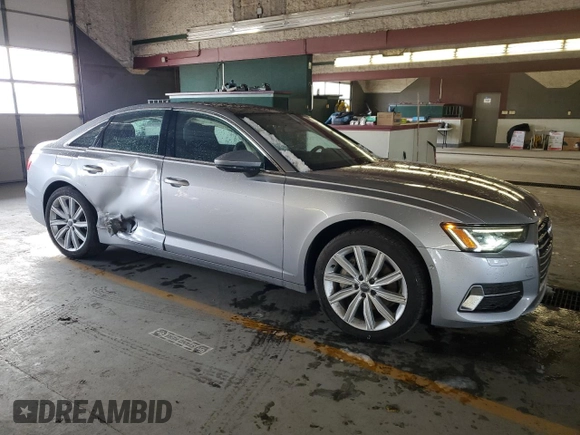 2020 Audi A6 Premium Plus with VIN WAUE8AF24LN006398, listed as a Copart auction lot 49664445 with 71,575 mi miles and Salvage Title. Bid and sale history available at carsss.com. Image 4.