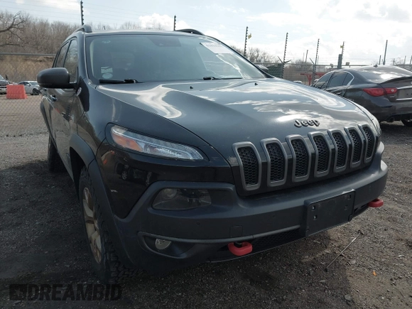 2014 Jeep Cherokee Trailhawk with VIN 1C4PJMBS6EW100500, listed as a IAAI auction lot 41894989 with 131,034 mi miles. Bid and sale history available at carsss.com. Image 1.
