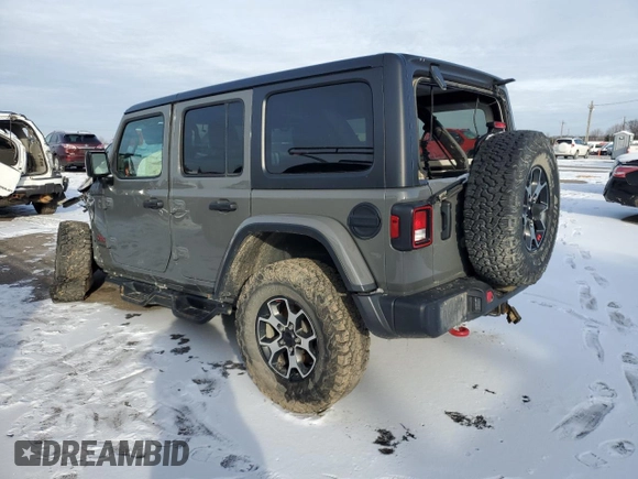 2021 Jeep Wrangler Unlimited Rubicon with VIN 1C4HJXFG0MW564456, listed as a Copart auction lot 81616694 with 0 mi miles and Salvage Title. Bid and sale history available at carsss.com. Image 2.