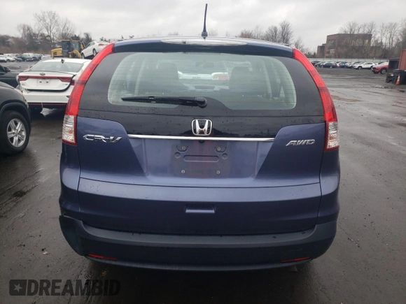 2013 Honda CR-V LX with VIN 2HKRM4H36DH609118, listed as a Copart auction lot 52810605 with 92,179 mi miles and Salvage Title. Bid and sale history available at DreamBid. Image 6.