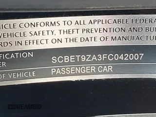 2015 Bentley Flying Spur V8 with VIN SCBET9ZA3FC042007, listed as a IAAI auction lot 40551620 with 27,039 mi miles and . Bid and sale history available at DreamBid. Image 9.