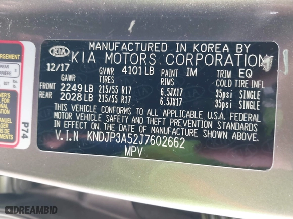 2018 Kia Soul + with VIN KNDJP3A52J7602662, listed as a IAAI auction lot 42014883 with 67,164 mi miles. Bid and sale history available at carsss.com. Image 9.