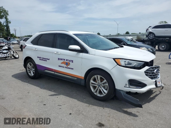 2019 Ford Edge SEL with VIN 2FMPK3J98KBC43110, listed as a Copart auction lot 54412115 with 80,685 mi miles and Salvage title. Bid and sale history available at DreamBid. Image 4.