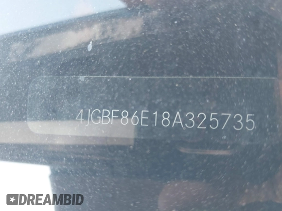 2008 Mercedes-Benz GL-Class 5.5L with VIN 4JGBF86E18A325735, listed as a IAAI auction lot 41580522 with 214,164 mi miles. Bid and sale history available at carsss.com. Image 9.
