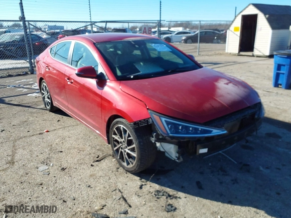 2019 Hyundai Elantra SEL with VIN 5NPD84LF1KH416064, listed as a IAAI auction lot 41427740 with 89,740 mi miles. Bid and sale history available at carsss.com. Image 1.