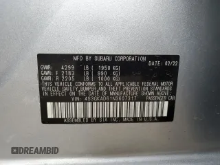2022 Subaru Impreza Premium with VIN 4S3GKAD61N3607317, listed as a Copart auction lot 60470265 with 96,523 mi miles and Non repairable. Bid and sale history available at DreamBid. Image 15.