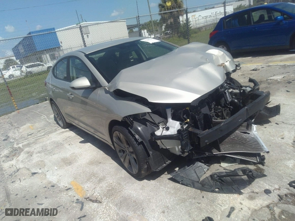 2017 Hyundai Elantra SE with VIN KMHD84LF0HU191162, listed as a IAAI auction lot 41453207 with 1 mi miles. Bid and sale history available at carsss.com. Image 1.