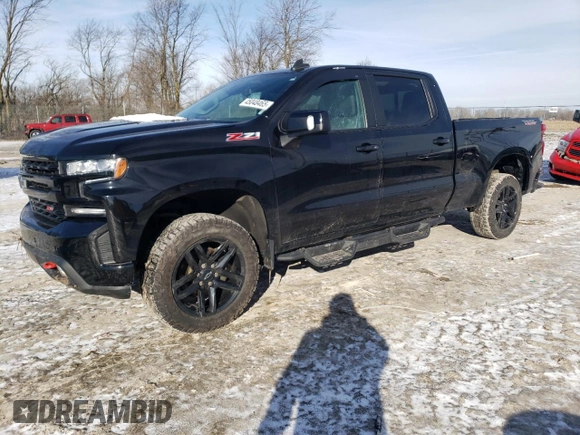 2021 Chevrolet Silverado 1500 LT Trail Boss with VIN 1GCPYFED7MZ308497, listed as a Copart auction lot 45048465 with 81,989 mi miles and Salvage Title. Bid and sale history available at DreamBid. Image 1.