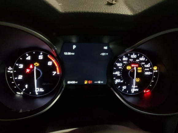 2018 Alfa Romeo Stelvio Ti Sport with VIN ZASFAKNN3J7B59506, listed as a Copart auction lot 44941195 with 80,408 mi miles and Salvage Title. Bid and sale history available at carsss.com. Image 9.