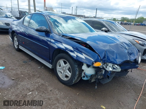 2003 Chevrolet Monte Carlo SS z VIN 2G1WX12K139261859, wystawiony jako IAAI lot #42192830 z przebiegiem 87 400 mil mil oraz . Historia ofert i sprzedaży dostępna na DreamBid. Obrazek 1.
