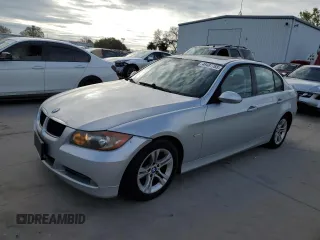 2008 BMW 3 Series 328i with VIN WBAVA37538NL48246, listed as a Copart auction lot 48487765 with 206,920 mi miles and Clean Title. Bid and sale history available at carsss.com. Image 1.