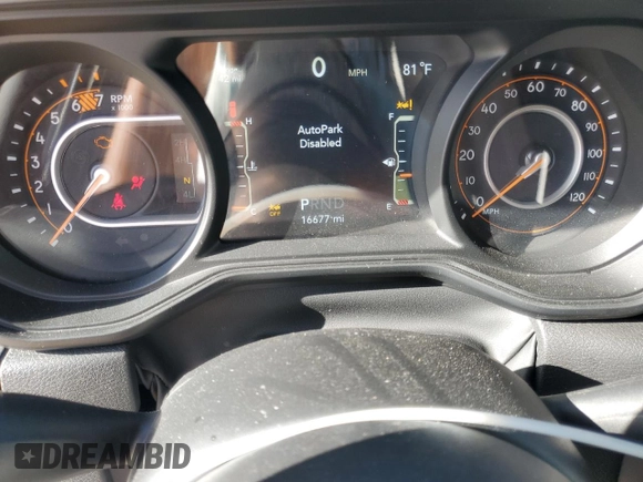 2025 Jeep Wrangler Rubicon with VIN 1C4PJXFN1SW526516, listed as a Copart auction lot 63259095 with 16,677 mi miles and Clean title. Bid and sale history available at DreamBid. Image 9.