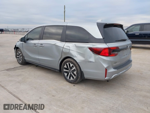 2025 Honda Odyssey EX-L with VIN 5FNRL6H60SB019825, listed as a IAAI auction lot 41295242 with 1,326 mi miles. Bid and sale history available at carsss.com. Image 3.