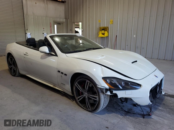 2015 Maserati GranTurismo Sport with VIN ZAM45VMA2F0143684, listed as a Copart auction lot 56464915 with 48,303 mi miles and Salvage title. Bid and sale history available at DreamBid. Image 4.