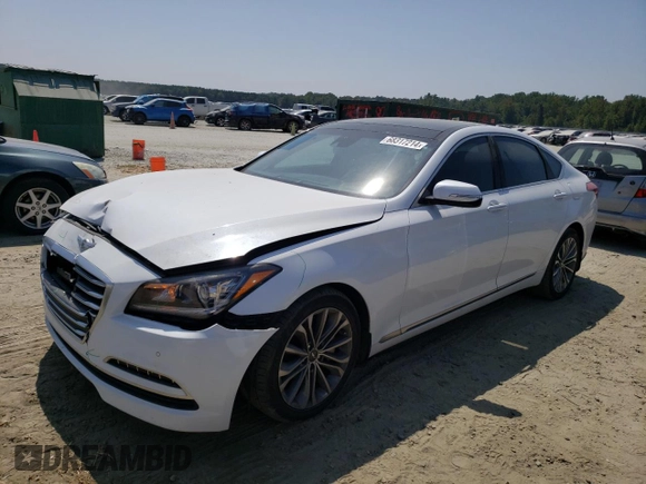 2015 Hyundai Genesis 3.8L with VIN KMHGN4JE4FU100357, listed as a Copart auction lot 68317214 with 89,137 mi miles and Salvage Title. Bid and sale history available at carsss.com. Image 1.