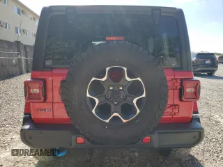 2022 Jeep Wrangler Unlimited Rubicon with VIN 1C4JJXR63NW187448, listed as a Copart auction lot 52911385 with 32,442 mi miles and Salvage title. Bid and sale history available at DreamBid. Image 6.