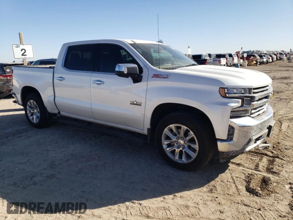 2021 Chevrolet Silverado 1500 LTZ with VIN 3GCUYGED1MG302090, listed as a Copart auction lot 47134305 with 91,830 mi miles and Salvage Title. Bid and sale history available at DreamBid. Image 4.