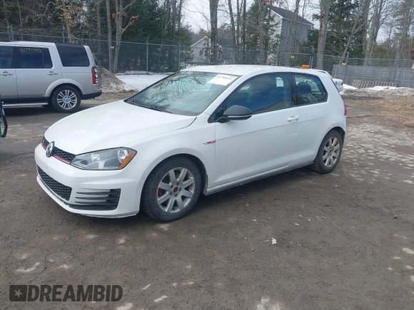2016 Volkswagen Golf GTI S with VIN 3VWYT7AUXGM043253, listed as a IAAI auction lot 41794432 with 116,117 mi miles. Bid and sale history available at carsss.com. Image 2.