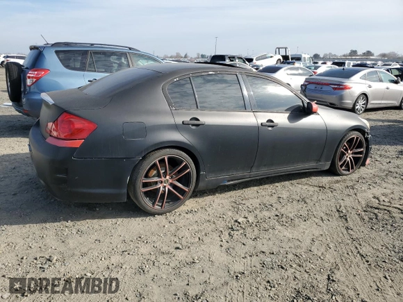2007 Infiniti G35 Sedan Journey with VIN JNKBV61E47M707451, listed as a Copart auction lot 42640955 with 207,310 mi miles and Salvage Title. Bid and sale history available at carsss.com. Image 3.