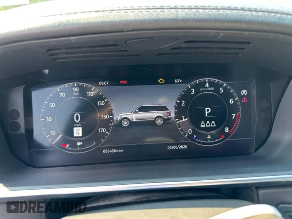 2019 Land Rover Range Rover with VIN SALGS5RE9KA528226, listed as a Copart auction lot 60043915 with 98,488 mi miles and Clean title. Bid and sale history available at DreamBid. Image 9.