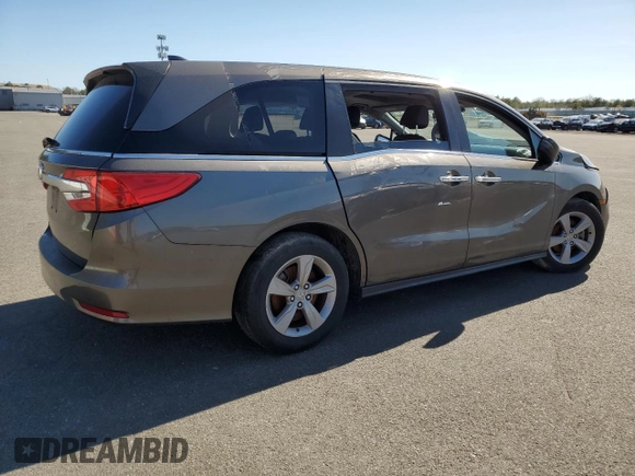 2020 Honda Odyssey EX-L with VIN 5FNRL6H70LB070221, listed as a Copart auction lot 53074615 with Not Provided miles and Salvage Title. Bid and sale history available at carsss.com. Image 3.