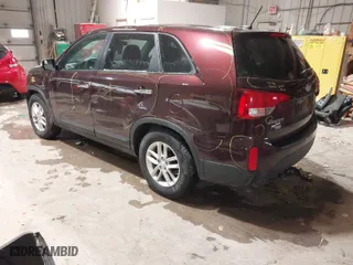 2014 Kia Sorento LX with VIN 5XYKT3A63EG429977, listed as a IAAI auction lot 41537822 with 121,423 mi miles. Bid and sale history available at carsss.com. Image 3.