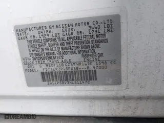 2022 Nissan Kicks S with VIN 3N1CP5BV3NL511472, listed as a IAAI auction lot 41434820 with 1 mi miles. Bid and sale history available at carsss.com. Image 9.