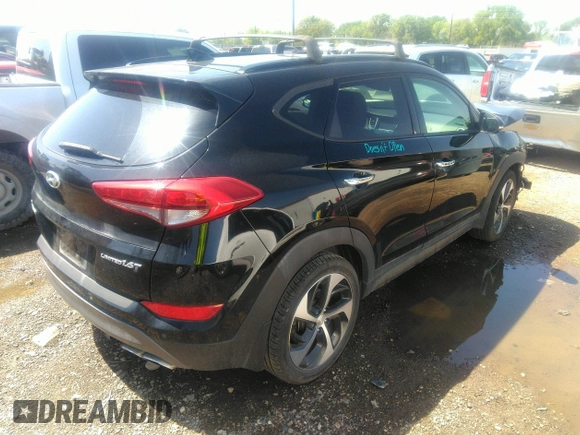 2016 Hyundai Tucson Limited with VIN KM8J33A24GU262163, listed as a IAAI auction lot 41866929 with 65,309 mi miles and . Bid and sale history available at DreamBid. Image 4.
