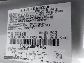 2013 Ford Mustang V6 with VIN 1ZVBP8AM1D5209466, listed as a IAAI auction lot 41529149 with 88,028 mi miles and . Bid and sale history available at carsss.com. Image 9.