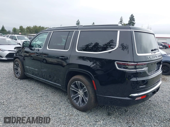 2023 Jeep Grand Wagoneer with VIN 1C4SJVEJ2PS573498, listed as a IAAI auction lot 42684957 with 7,334 mi miles and . Bid and sale history available at DreamBid. Image 3.