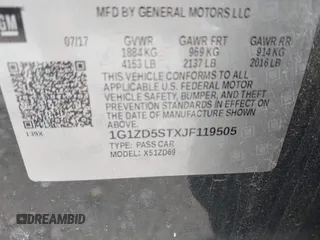 2018 Chevrolet Malibu LT with VIN 1G1ZD5STXJF119505, listed as a IAAI auction lot 42469012 with 132,187 mi miles and . Bid and sale history available at DreamBid. Image 9.
