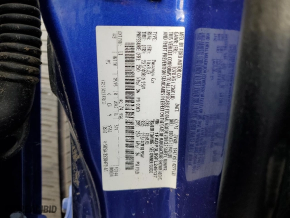2015 Ford Focus ST with VIN 1FADP3L99FL249127, listed as a Copart auction lot 74581714 with 115,545 mi miles and Clean Title. Bid and sale history available at carsss.com. Image 12.