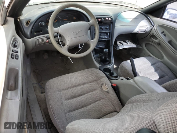 1998 Ford Mustang with VIN 1FAFP4041WF104623, listed as a Copart auction lot 50089825 with 189,313 mi miles and Salvage title. Bid and sale history available at DreamBid. Image 8.