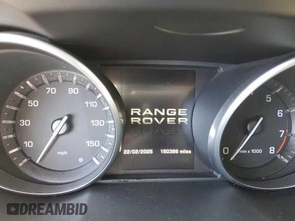 2013 Land Rover Range Rover Evoque Pure with VIN SALVN2BG5DH801200, listed as a Copart auction lot 44998345 with 150,388 mi miles and Salvage Title. Bid and sale history available at carsss.com. Image 9.