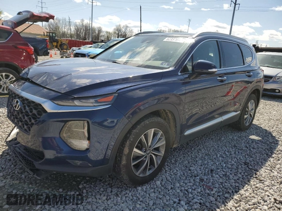 2019 Hyundai Santa Fe Limited with VIN 5NMS5CAD6KH108770, listed as a Copart auction lot 52337695 with 115,738 mi miles and Salvage Title. Bid and sale history available at carsss.com. Image 1.