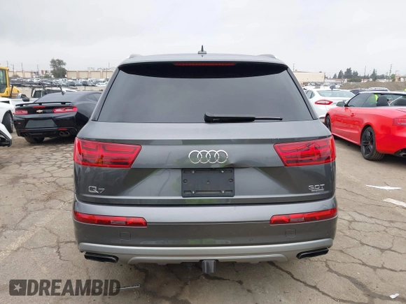2018 Audi Q7 Premium Plus with VIN WA1LAAF73JD051839, listed as a IAAI auction lot 41764176 with 58,557 mi miles. Bid and sale history available at carsss.com. Image 16.