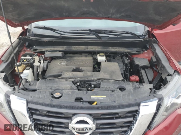 2018 Nissan Pathfinder SV z VIN 5N1DR2MN2JC625200, wystawiony jako Copart lot #58810925 z przebiegiem 69 342 mil mil oraz Szkoda całkowita • Salvage title. Historia ofert i sprzedaży dostępna na DreamBid. Obrazek 12.