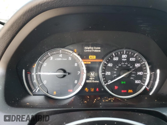 2018 Acura TLX w/Advance Pkg with VIN 19UUB3F77JA001807, listed as a Copart auction lot 71098594 with 83,510 mi miles and Salvage Title. Bid and sale history available at carsss.com. Image 9.