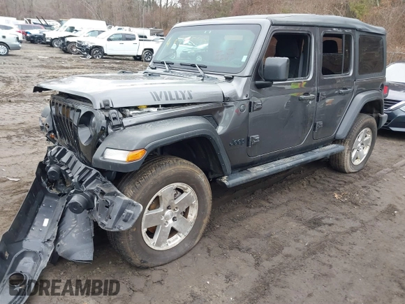 2023 Jeep Wrangler Sport with VIN 1C4HJXDN5PW522855, listed as a IAAI auction lot 41516522 with 49,607 mi miles and . Bid and sale history available at DreamBid. Image 2.