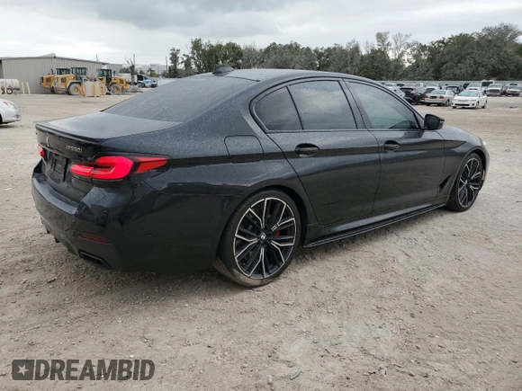 2022 BMW 5 Series M550i xDrive z VIN WBA13BK02NCH74485, wystawiony jako Copart lot #78734134 z przebiegiem 35 332 mil mil oraz Szkoda całkowita • Salvage title. Historia ofert i sprzedaży dostępna na DreamBid. Obrazek 3.