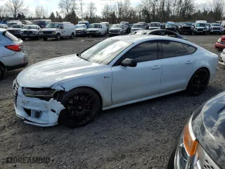 2018 Audi A7 Premium Plus with VIN WAUW3AFC3JN015442, listed as a Copart auction lot 48354335 with 73,862 mi miles and Salvage Title. Bid and sale history available at carsss.com. Image 1.