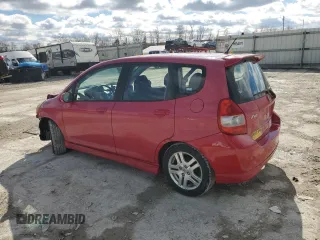 2008 Honda Fit Sport with VIN JHMGD38628S045663, listed as a Copart auction lot 48222545 with 148,236 mi miles and Salvage Title. Bid and sale history available at carsss.com. Image 2.