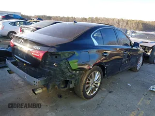 2019 Infiniti Q50 3.0t LUXE with VIN JN1EV7AP7KM518181, listed as a IAAI auction lot 41355248 with 161,514 mi miles. Bid and sale history available at carsss.com. Image 4.