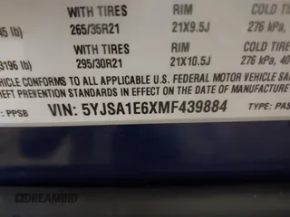 2021 Tesla Model S Plaid with VIN 5YJSA1E6XMF439884, listed as a IAAI auction lot 41622750 with Not provided miles and . Bid and sale history available at DreamBid. Image 9.