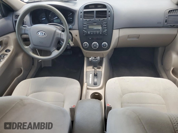 2009 Kia Spectra EX with VIN KNAFE221195600794, listed as a Copart auction lot 68090154 with 77,037 mi miles and Salvage Title. Bid and sale history available at carsss.com. Image 8.