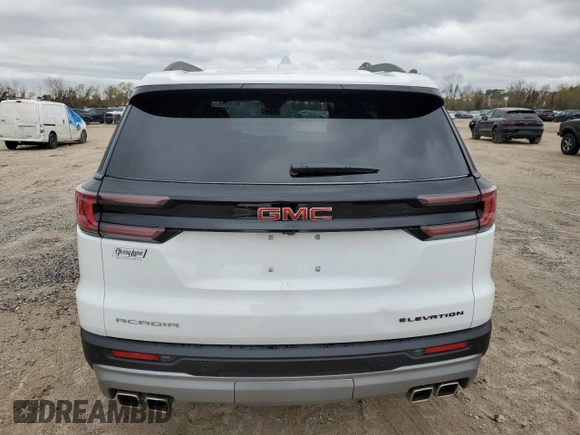 2024 GMC Acadia FWD Elevation z VIN 1GKENKKS6RJ218506, wystawiony jako Copart lot #88293895 z przebiegiem 2 260 mil mil oraz Szkoda całkowita • Salvage title. Historia ofert i sprzedaży dostępna na DreamBid. Obrazek 6.