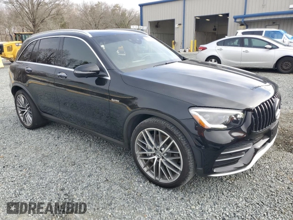 2020 Mercedes-Benz GLC with VIN W1N0G6EB8LF823021, listed as a Copart auction lot 43723525 with 56,069 mi miles and Salvage Title. Bid and sale history available at carsss.com. Image 4.