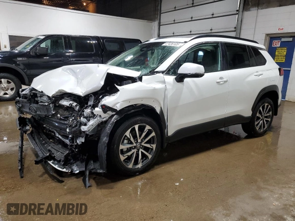 2023 Toyota Corolla Cross XLE with VIN 7MUDAABG9PV074996, listed as a Copart auction lot 47436105 with 21,766 mi miles and Salvage title. Bid and sale history available at DreamBid. Image 1.