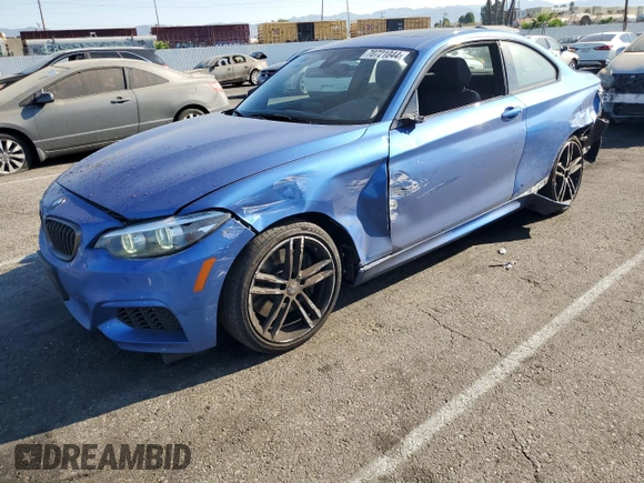 2020 BMW 2 Series M240i with VIN WBA2J5C03L7F84565, listed as a Copart auction lot 70721044 with 26,042 mi miles and Salvage Title. Bid and sale history available at carsss.com. Image 1.