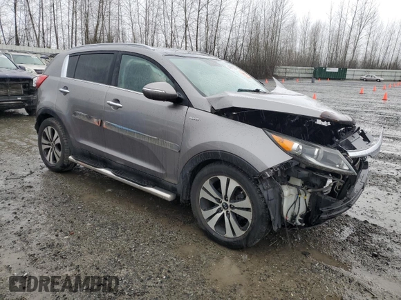 2013 Kia Sportage EX with VIN KNDPCCA24D7401149, listed as a Copart auction lot 48979365 with Not provided miles and Salvage title. Bid and sale history available at DreamBid. Image 4.